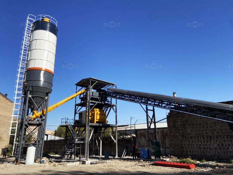 stationary concrete batch plant for sale