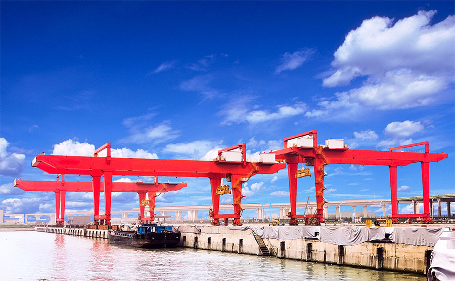 rail mounted container gantry crane