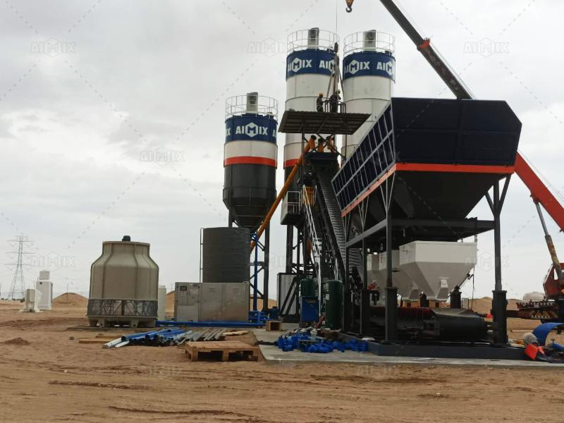 foundation free concrete mixer plant for sale