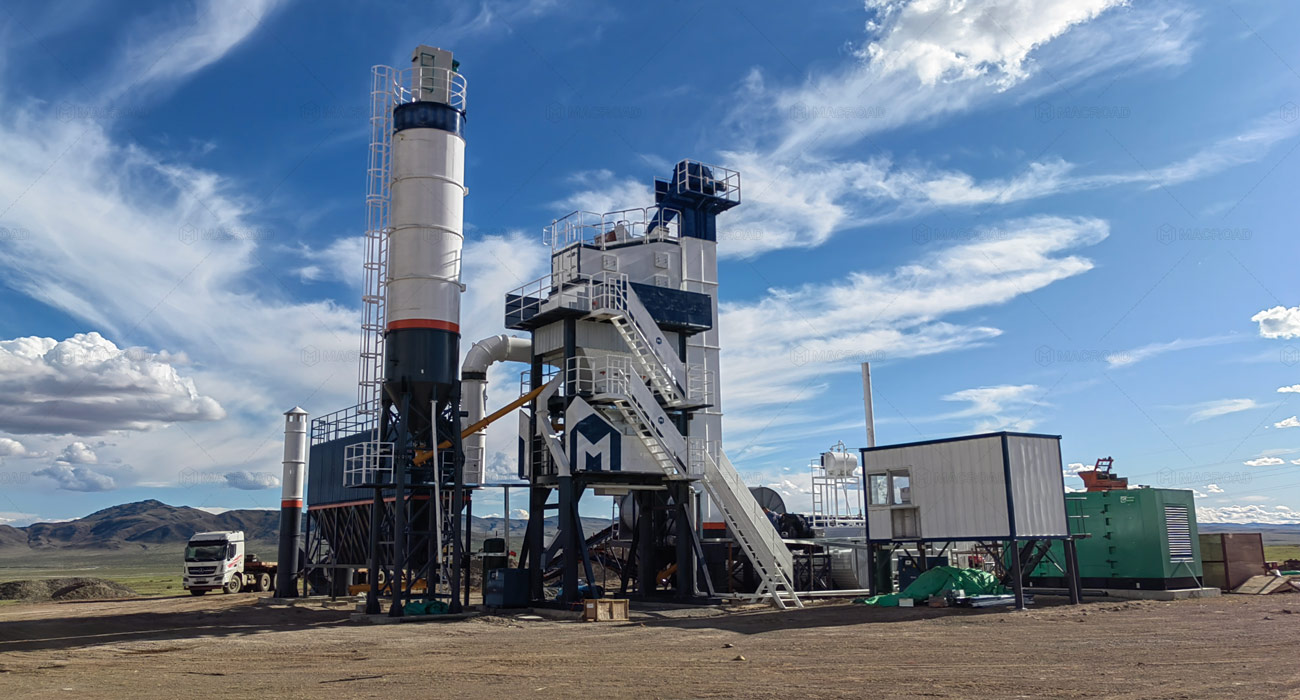 ALQ80 Asphalt Batch Plant Stable Output Even in Mongolia Extreme Cold